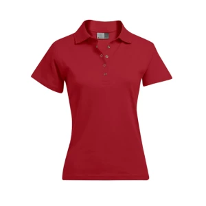 Women\u0027s\u0020Interlock\u0020Polo - Fire Red