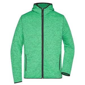 Men\u0027s\u0020Knitted\u0020Fleece\u0020Hoody - Green Melange