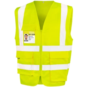 Heavy\u0020Duty\u0020Polycotton\u0020Security\u0020Vest - Fluorescent Yellow