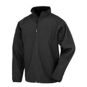 Recycled\u00202\u002DLayer\u0020Printable\u0020Junior\u0020Softshell\u0020Jacket - Black