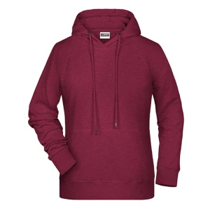 Ladies\u0027\u0020Hoody - Burgundy Melange