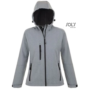 Women\u0027s\u0020Hooded\u0020Softshell\u0020Jacket\u0020Replay - Grey Melange