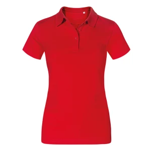 Women\u0027s\u0020Jersey\u0020Polo - Fire Red