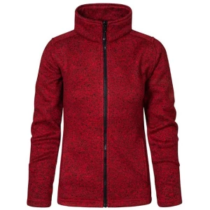 Women\u0027s\u0020Knit\u0020Fleece\u0020Jacket\u0020C\u002B - Heather Red