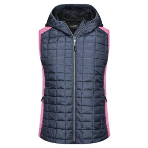 Ladies\u0027\u0020Knitted\u0020Hybrid\u0020Vest - Pink Melange