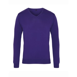 Men\u0027s\u0020V\u002DNeck\u0020Knitted\u0020Sweater - Purple