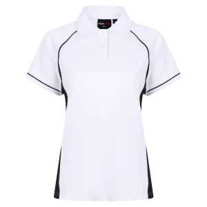 Ladies\u0027\u0020Piped\u0020Performance\u0020Polo - White