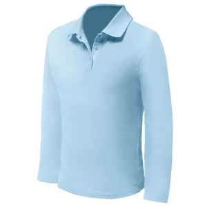 Men\u0027s\u0020Polo\u0020Long\u0020Sleeve - Sky