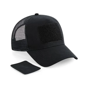 Removable\u0020Patch\u0020Snapback\u0020Trucker - Black