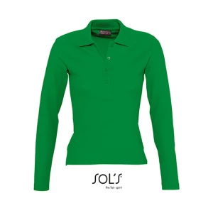 Women\u0027s\u0020Long\u0020Sleeve\u0020Polo\u0020Podium - Kelly Green