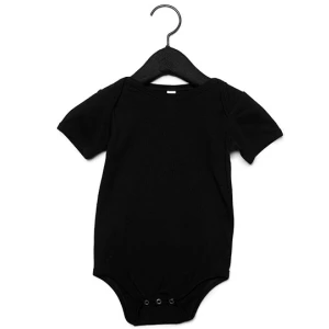 Baby\u0020Jersey\u0020Short\u0020Sleeve\u0020Onesie - Black