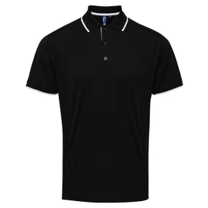 Men\u0027s\u0020Contrast\u0020Coolchecker\u00AE\u0020Polo - Black (ca. Pantone Black C)