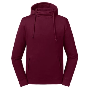 Pure\u0020Organic\u0020High\u0020Collar\u0020Hooded\u0020Sweat - Burgundy