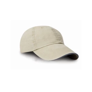 Washed\u0020Fine\u0020Line\u0020Cotton\u0020Cap\u0020With\u0020Sandwich\u0020Peak - Putty