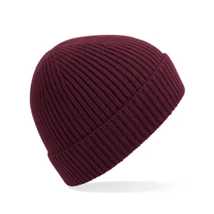 Engineered\u0020Knit\u0020Ribbed\u0020Beanie - Burgundy