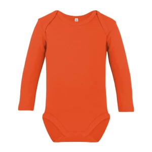 Organic\u0020Baby\u0020Bodysuit\u0020Long\u0020Sleeve\u0020Bailey\u002002 - Orange