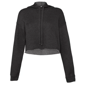 Women\u0027s\u0020Cropped\u0020Fleece\u0020Hoodie - Dark Grey Heather