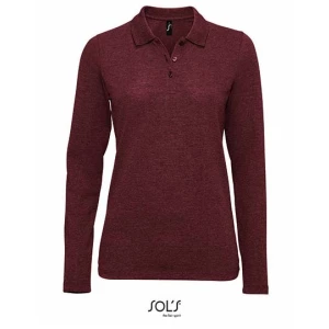 Women\u0027s\u0020Long\u002DSleeve\u0020Piqu\u00E9\u0020Polo\u0020Shirt\u0020Perfect - Heather Oxblood