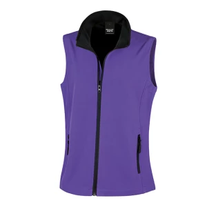 Women\u0027s\u0020Printable\u0020Soft\u0020Shell\u0020Bodywarmer - Purple