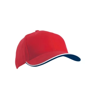 6\u0020Panel\u0020Double\u0020Sandwich\u0020Cap - Red