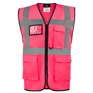 CO\u00B2\u0020Neutral\u0020Multifunctional\u0020Executive\u0020Safety\u0020Vest\u0020Hamburg - Neon Pink