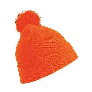 Junior\u0020Pom\u0020Pom\u0020Beanie - Fluorescent Orange