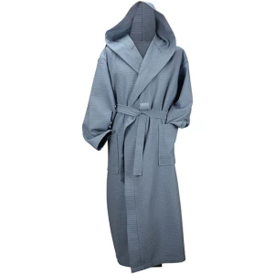 Robezz\u00AE\u0020Waffle\u0020Bathrobe\u0020With\u0020Hood - Jeans Blue