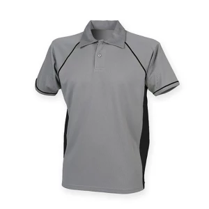 Men\u0027s\u0020Piped\u0020Performance\u0020Polo - Gunmetal Grey