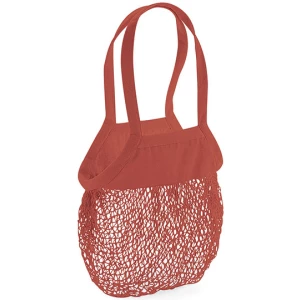 Organic\u0020Cotton\u0020Mesh\u0020Grocery\u0020Bag - Orange Rust