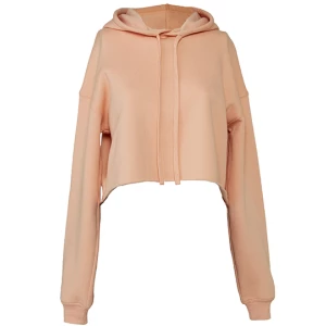 Women\u0027s\u0020Cropped\u0020Fleece\u0020Hoodie - Peach