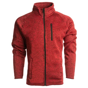 Men\u0027s\u0020Full\u0020Zip\u0020Sweater\u0020Knit\u0020Jacket - Heather Red