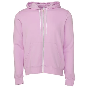 Unisex\u0020Poly\u002DCotton\u0020Fleece\u0020Full\u002DZip\u0020Hoodie - Lilac