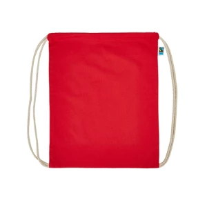 Fairtrade\u0020Cotton\u0020Gymbag - Red (ca. Pantone 200C)