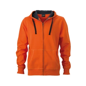 Men\u0027s\u0020Hooded\u0020Jacket - Dark Orange