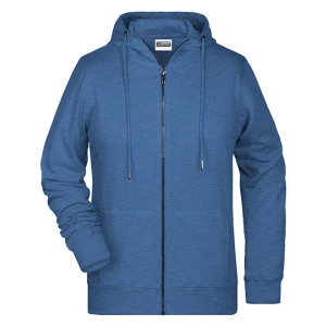 Ladies\u0027\u0020Zip\u002DHoody - Light Denim Melange