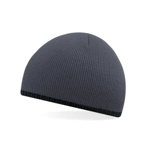 Two\u002DTone\u0020Pull\u002DOn\u0020Beanie - Graphite Grey