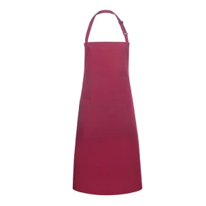 Oversized\u0020Bib\u0020Apron\u0020Basic\u0020with\u0020Buckle\u0020and\u0020Pocket - Bordeaux (ca. Pantone 209C)