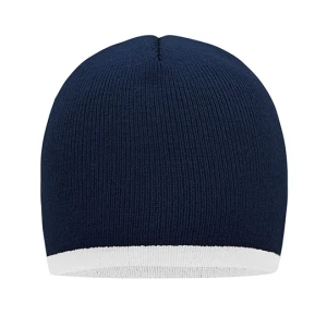 Beanie\u0020With\u0020Contrasting\u0020Border - Navy