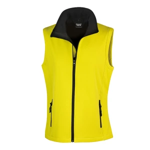 Women\u0027s\u0020Printable\u0020Soft\u0020Shell\u0020Bodywarmer - Yellow