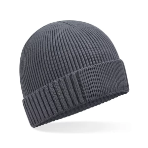 Organic\u0020Cotton\u0020Engineered\u0020Patch\u0020Beanie - Graphite Grey