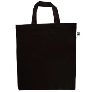 Fairtrade\u0020Cotton\u0020Bag\u0020Short\u0020Handles - Black