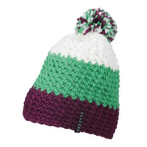 Crocheted\u0020Cap\u0020With\u0020Pompon - Purple