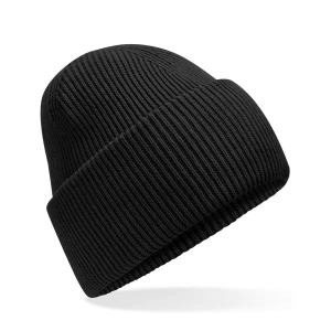 Classic\u0020Engineered\u0020Deep\u0020Cuffed\u0020Beanie - Black