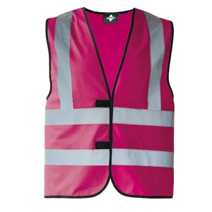 Hi\u002DVis\u0020Safety\u0020Vest\u0020With\u00204\u0020Reflective\u0020Stripes\u0020Hannover - Magenta