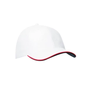 6\u0020Panel\u0020Double\u0020Sandwich\u0020Cap - White