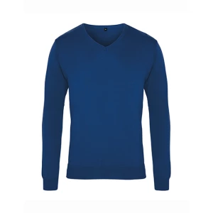 Men\u0027s\u0020V\u002DNeck\u0020Knitted\u0020Sweater - Royal (ca. Pantone 7686C)