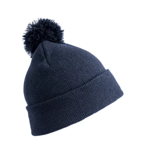 Junior\u0020Pom\u0020Pom\u0020Beanie - Navy