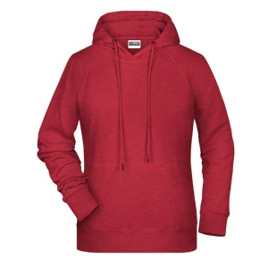 Ladies\u0027\u0020Hoody - Carmine Red Melange