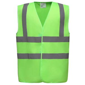 Hi\u002DVis\u00202\u0020Bands\u0020\u0026\u0020Braces\u0020Waistcoat - Lime