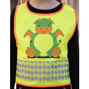 Children\u0027s\u0020Safety\u0020Vest\u0020Funtastic\u0020Wildlife\u0020CO\u00B2\u0020Neutral - Dragon Yellow